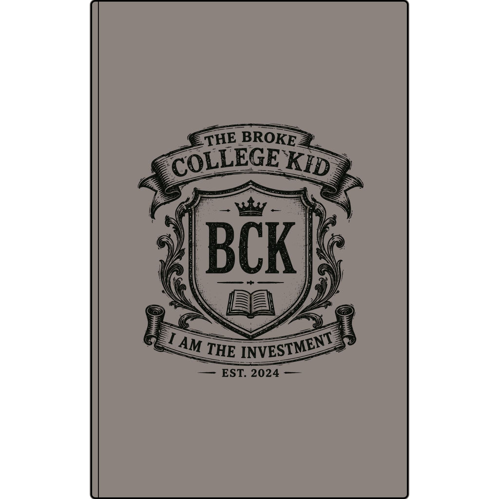 Vegan Leather Journal — "The Broke College Kid" Engraved Notebook