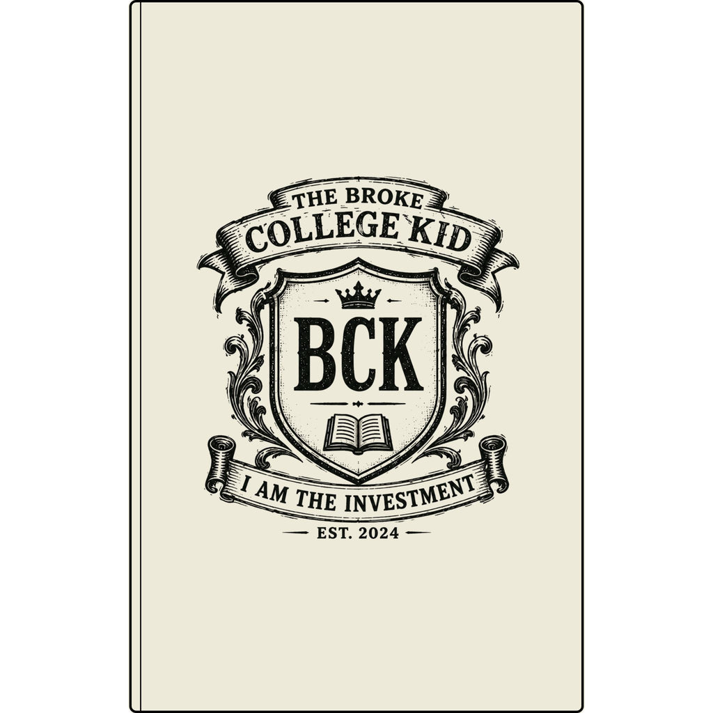 Vegan Leather Journal — "The Broke College Kid" Engraved Notebook