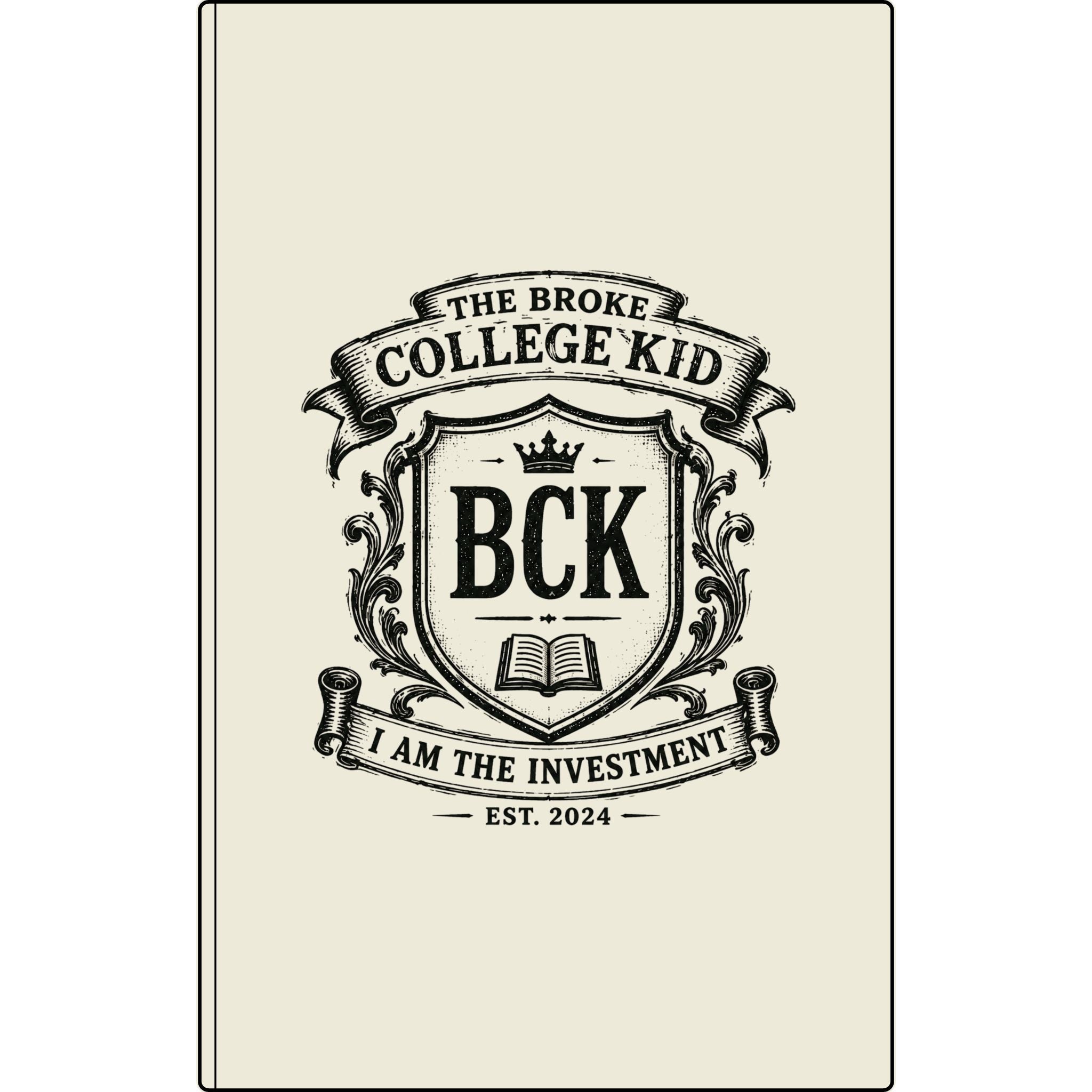 Vegan Leather Journal — "The Broke College Kid" Engraved Notebook