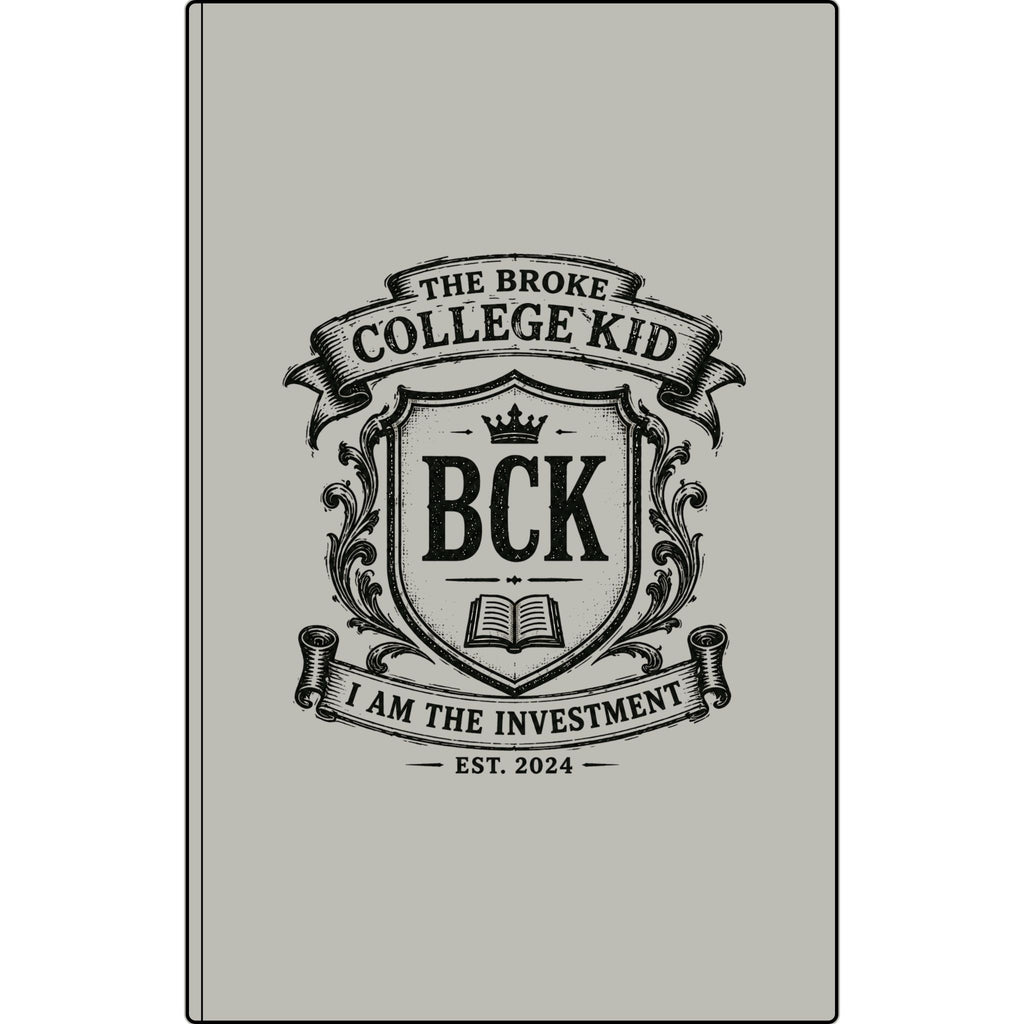 Vegan Leather Journal — "The Broke College Kid" Engraved Notebook