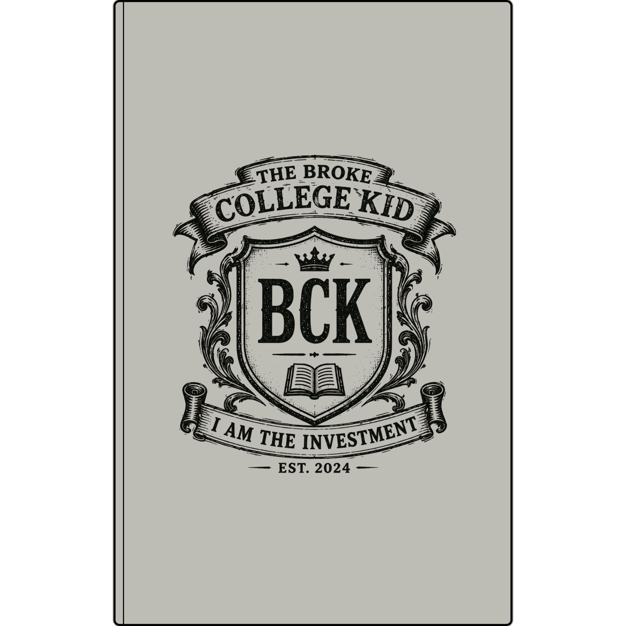 Vegan Leather Journal — "The Broke College Kid" Engraved Notebook