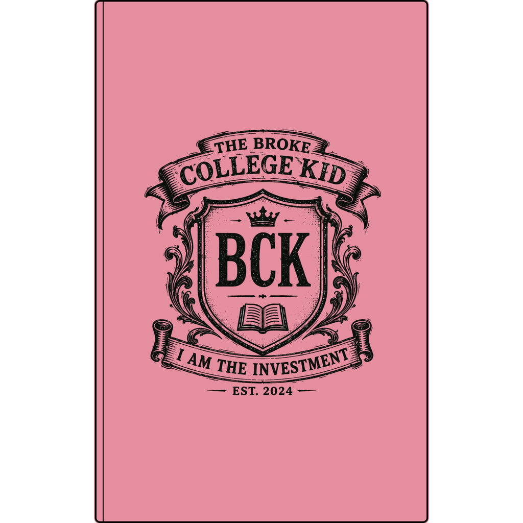 Vegan Leather Journal — "The Broke College Kid" Engraved Notebook