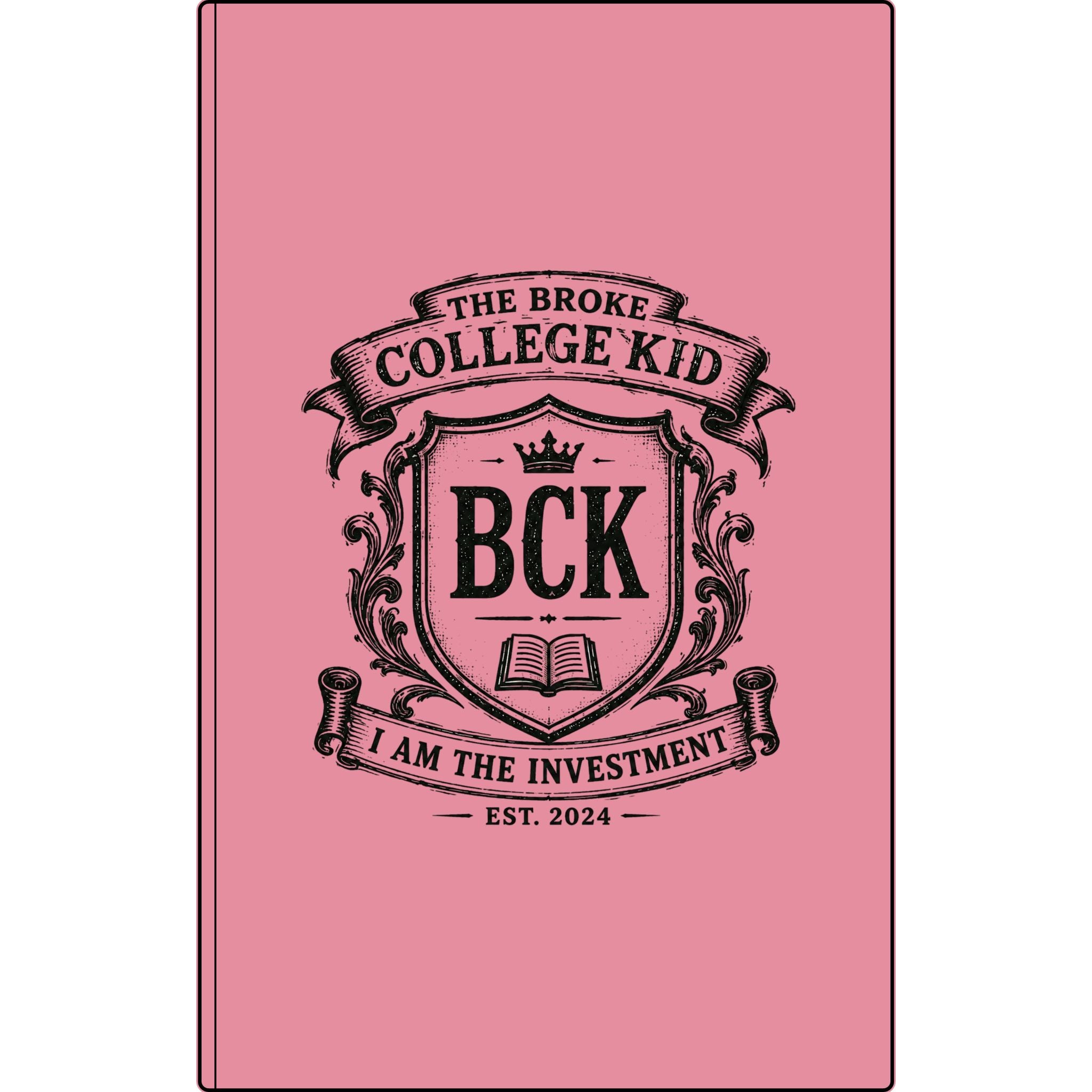 Vegan Leather Journal — "The Broke College Kid" Engraved Notebook