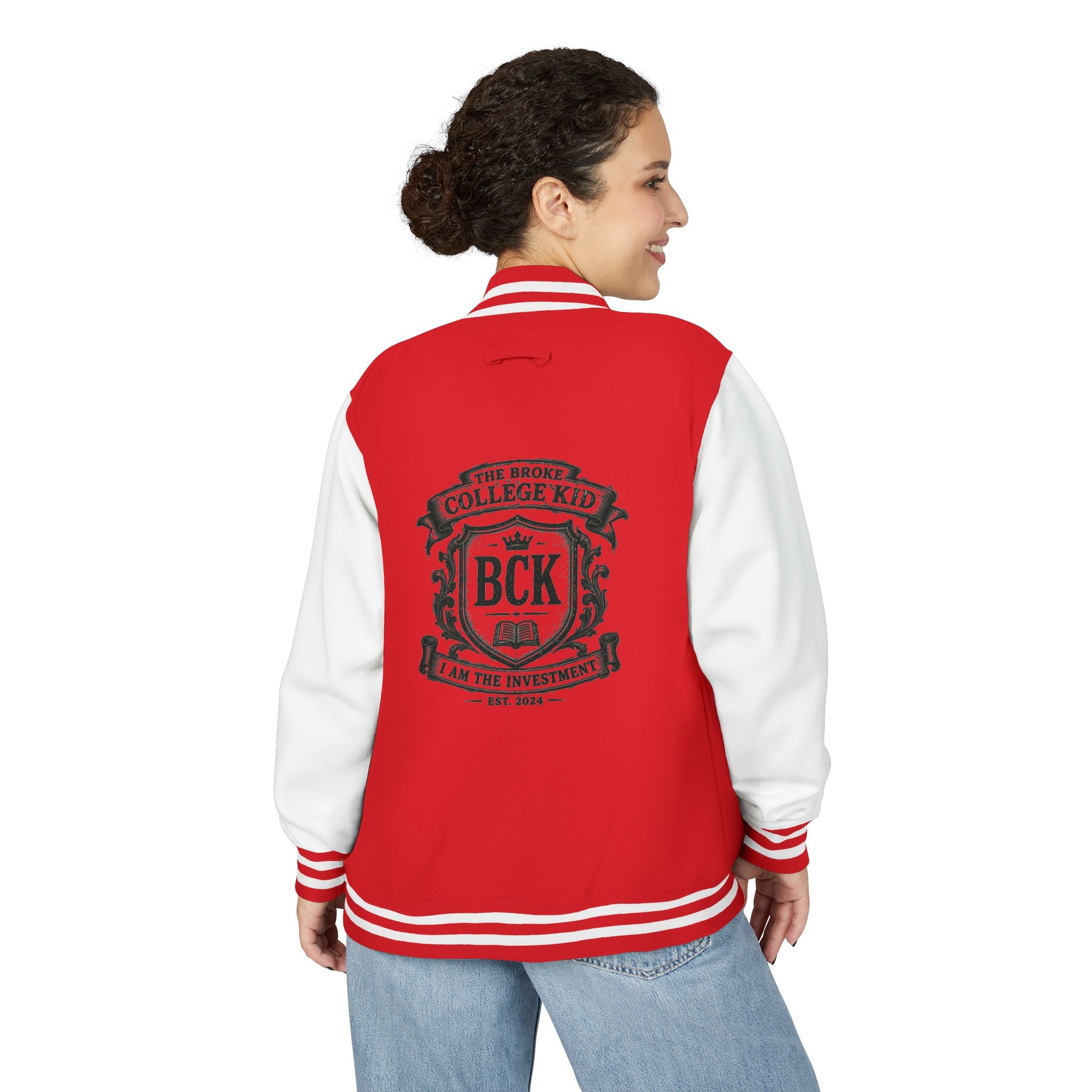 The Broke College Kid Crest Letterman Jacket