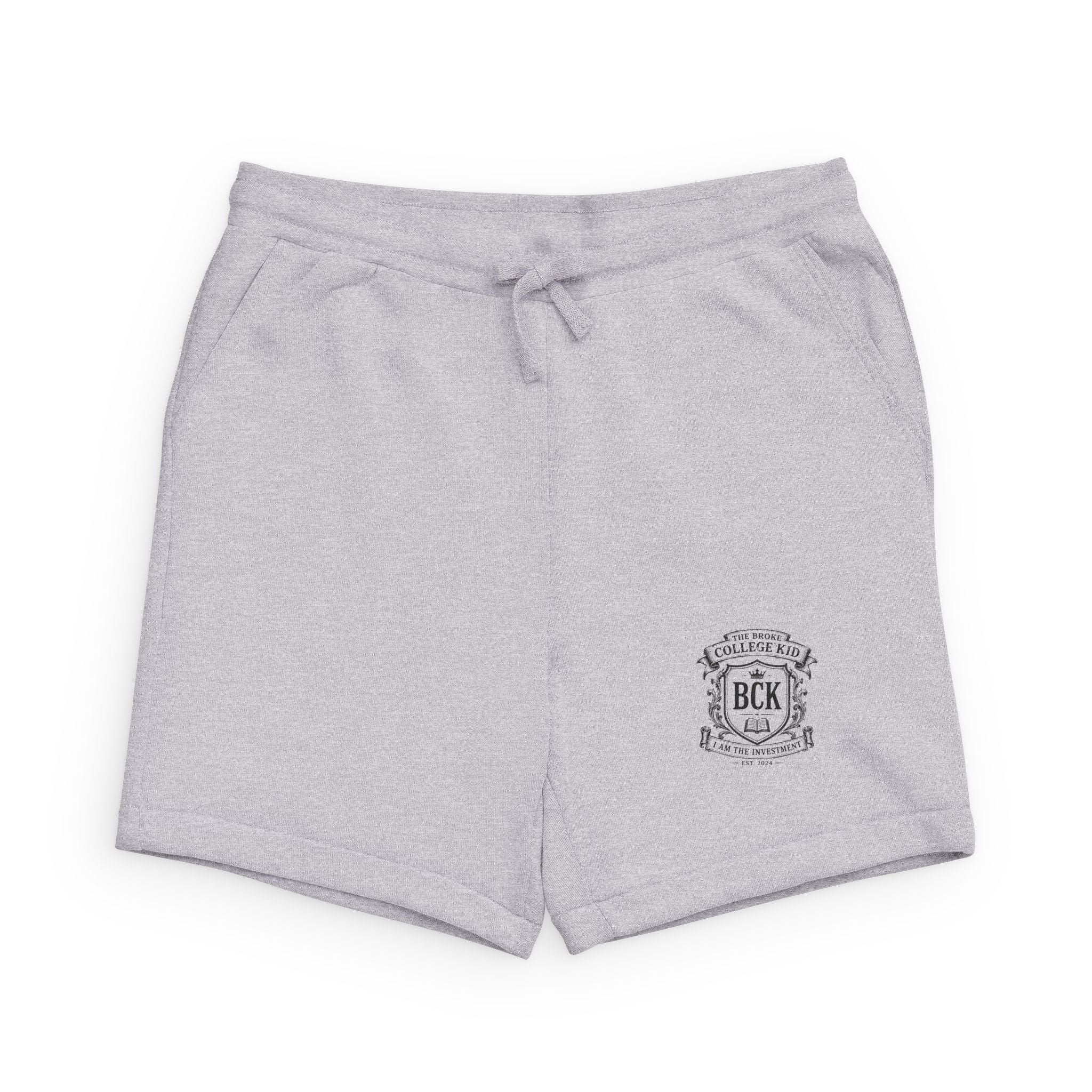 Sponge Fleece Sweatshorts — Minimal BCK Crest Casual Lounge Shorts