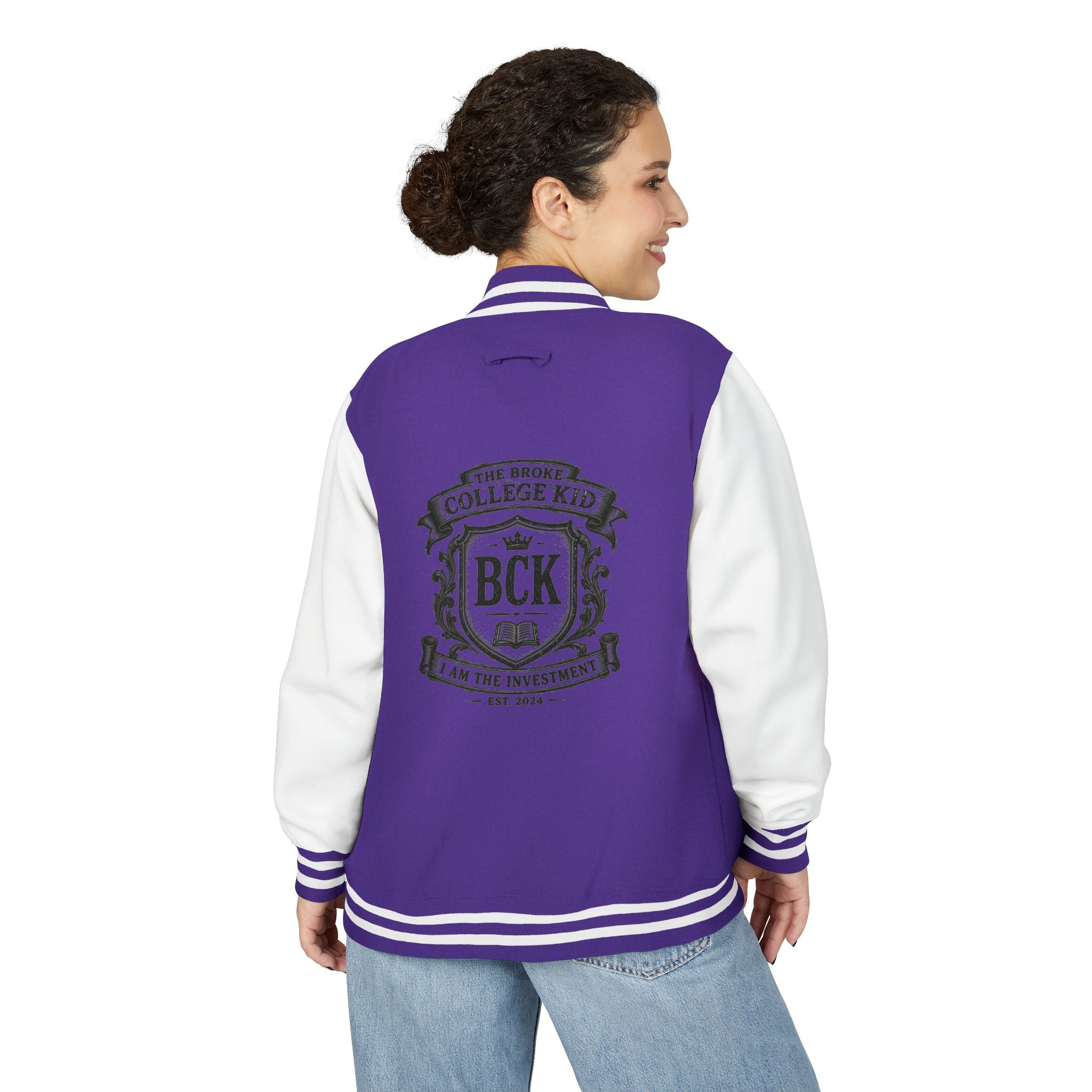 The Broke College Kid Crest Letterman Jacket