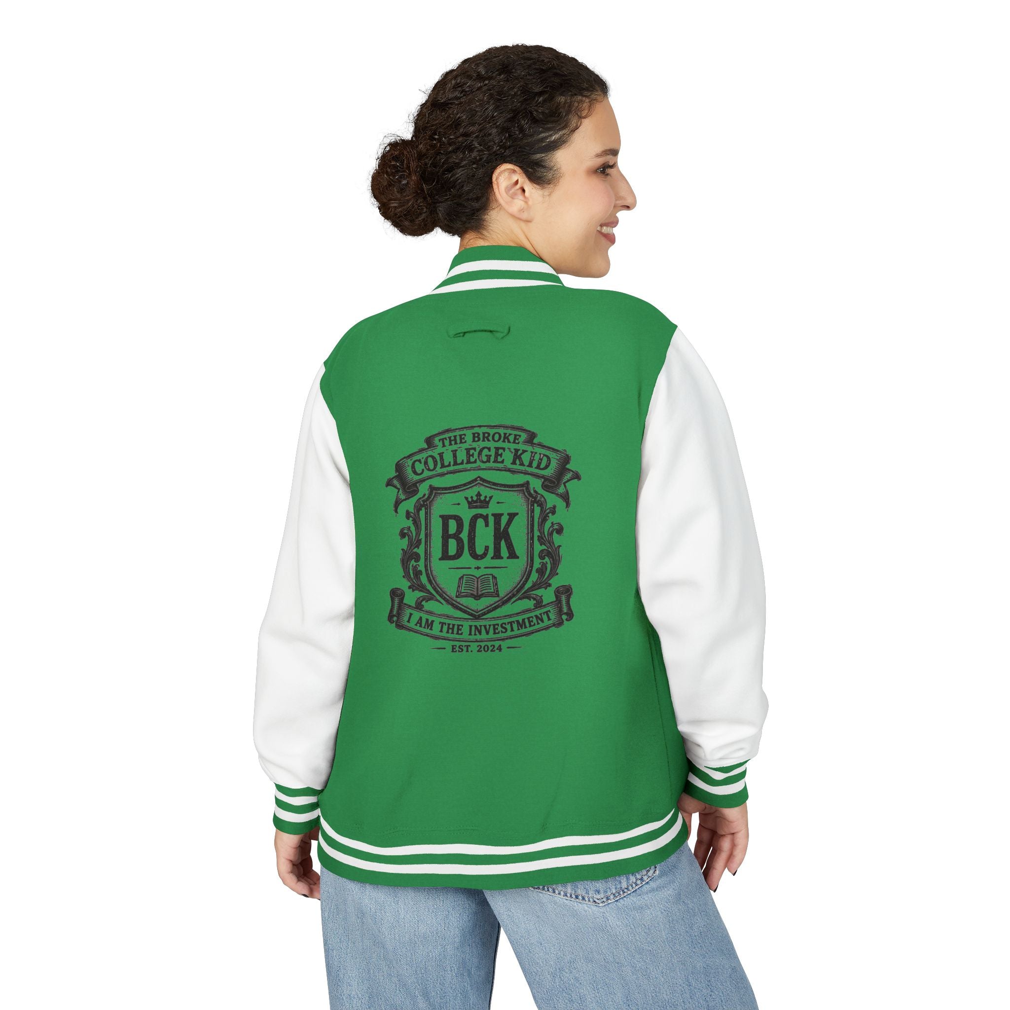 The Broke College Kid Crest Letterman Jacket