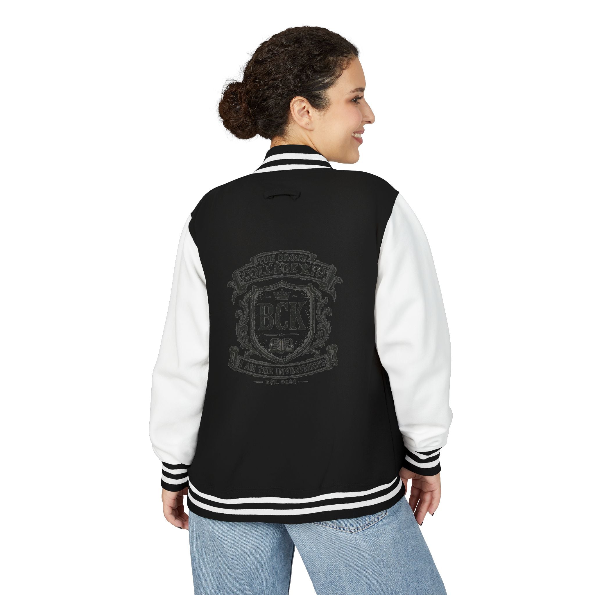 The Broke College Kid Crest Letterman Jacket