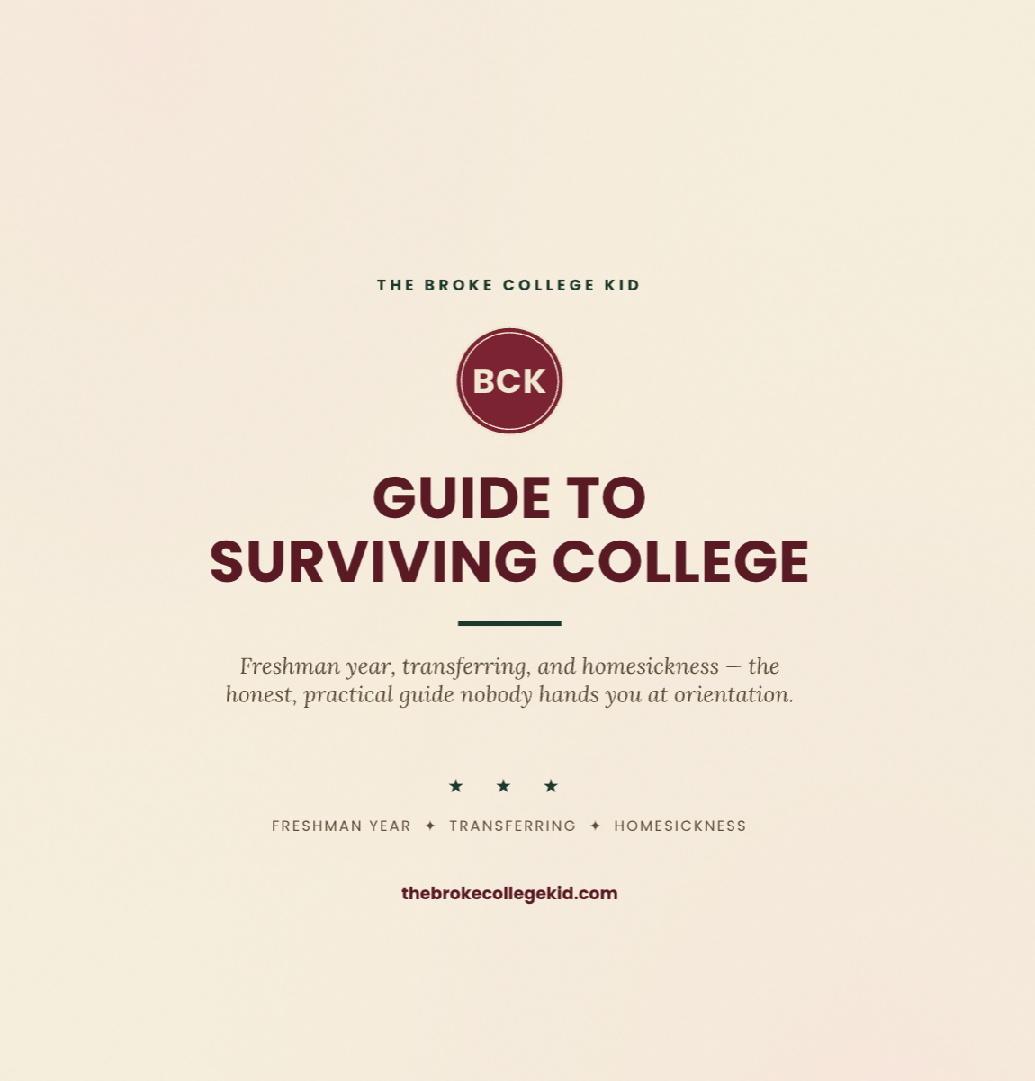 The Broke College Kid Survival Guide Manual